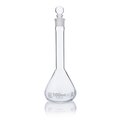 Globe Scientific Flask, Volumetric, Wide Mouth, Globe Glass, 100mL, Class A, To Contain (TC), ASTM E288, 6/Box 8230100